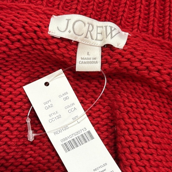 J. Crew Relaxed V-Neck Sweater NWT Top Rated Sz L 💯% Cotton - Picture 6 of 9